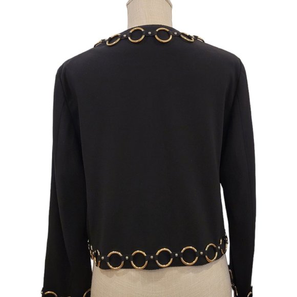 Moschino Couture Black Vintage Evening Jacket 46 US 10 - Picture 5 of 8